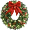 40 cm Weihnachtskranz mit Lichtern, vorbeleuchtete Produktbild-Vorschau 1