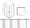 Duschkabine falttür 100x80x195cm Eckeinstieg Bad Eckdusche Produktbild-Vorschau 7