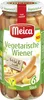A jar of vegetarian sausages with a label. Produktbild-Vorschau