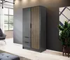 Kleiderschrank Stilo Graphit Grau mit Lamellen – 105 cm, 2 Produktbild-Vorschau 2