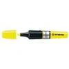 A yellow highlighter with its cap off, lying on a white background. Náhled obrázku produktu