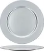 6x Platzteller Silber Glitzer Ø33cm Dekoteller leicht Produktbild-Vorschau 4