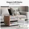 CASARIA® Couchtisch Weiß Eiche Holz mit Stauraum 95x55cm Produktbild-Vorschau 2