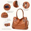 TANTOMI Henkeltasche  Leder Schultertasche Handtasche Top Produktbild-Vorschau 4