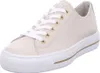 A single cream-colored leather sneaker with white laces and a white sole, shown from a side-front angle against a white background. Produktbild-Vorschau