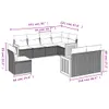 Design 8-tlg. Garten-Sofagarnitur mit Kissen Beige Poly Produktbild-Vorschau 7