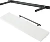 A white shelf and its black mounting bracket are shown against a white background. Produktbild-Vorschau