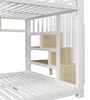 Poschodová posteľ 140 x 200 cm s LED osvetlením, schodiskom Náhľad obrázku produktu 15