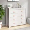 vidaXL Szafka boczna biała 100x40x90 cm lite drewno sosnowe Podgląd zdjęcia produktu 6