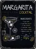 vianmo Blechschild 40x30 cm Margarita Cocktail Recipe Essen Produktbild-Vorschau 1
