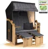 Strandkorb Ostsee 2-Sitzer 120cm breit in beige anthrazit Produktbild-Vorschau 1