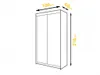 Easy4You L1 100 cm Weiß Schiebetüren Kleiderschrank Produktbild-Vorschau 5