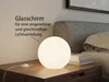 Kleine LED Tischlampe mit Glaskugel Weiß, dimmbare Produktbild-Vorschau 5