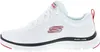 A side view of a white Skechers sneaker with red and black accents. Produktbild-Vorschau