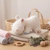 Efie  Baby Spieluhr Nilpferd rosa blau – Melodie Weist Du Produktbild-Vorschau 2