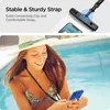 A woman in a bikini and hat is smiling by a pool, holding a blue smartphone in a clear waterproof case. Náhľad obrázku produktu