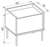 Selsey Tovi - Nachttisch 1-türig, 50 cm, Kaschmirgrau / Produktbild-Vorschau 5