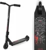 A stunt scooter is shown in a studio setting, with a close-up of the deck also displayed. Náhled obrázku produktu