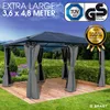 Alu-Pavillon PREMIUM 3,6x4,8 m grau Produktbild-Vorschau 1