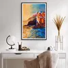 Gerahmtes Poster - Schwarzer Rahmen - Manarola Bunt Öl - Produktbild-Vorschau 6
