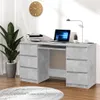 vidaXL Stôl betónová šedá 140x50x77 cm odvodený výrobok z Náhľad obrázku produktu 2