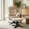 Relaxsessel CHARLY mit Hocker beige - TV Sessel mit Produktbild-Vorschau 2