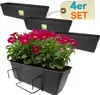 4er Set Blumenkasten Balkongeländer Balkon Blumenkasten Produktbild-Vorschau 1
