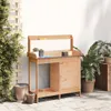 vidaXL Pflanztisch mit Schrank Braun 110,5x45x124,5cm Produktbild-Vorschau 3
