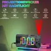 Projektionswecker, 7,4 Zoll digitale Spiegeluhr mit 180° Produktbild-Vorschau 5