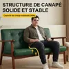 Canapé scandinave pour 2 personnes, en similicuir, avec Voir les images du produit 3