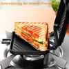 Toasted Sandwich Maker,Antihaft gegrilltes Sandwich Panini Produktbild-Vorschau 4