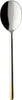 A single spoon with a silver bowl and handle, and a gold accent at the bottom of the handle, is shown against a white background. Produktbild-Vorschau
