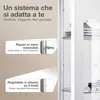 K-Möbel Vetrina sospesa in bianco (80x60x25 cm) con 2 Anteprima dell’immagine prodotto 4