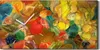 Leinwand Wanduhr Wandkunst Uhr Geräuschlos 60x30 Aquarell Produktbild-Vorschau 1