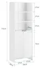 SoBuy BZR155-W Hochschrank Badschrank mit Wäschesack Produktbild-Vorschau 7