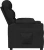 Side view of a black fabric recliner chair. Náhled obrázku produktu