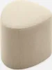 sweeek - Hocker in Kieselsteinform mit Stoffbezug  - Beige Produktbild-Vorschau 1