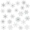 Oblique Unique 24 Schneeflocken Schnee Sticker Fenster Produktbild-Vorschau 2
