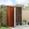 vidaXL Zahradní přístřešek hnědý 140,5 x 74 x 200 cm kovový Náhled obrázku produktu 4