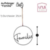 UNUS Deko Schriftzug aus Metall Familie zum Aufhängen 25cm Produktbild-Vorschau 4