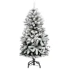 vidaXL Künstlicher Weihnachtsbaum Klappbar Beschneit 150 cm Produktbild-Vorschau 9