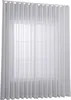 A white sheer curtain hanging in front of a window. Produktbild-Vorschau