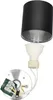 A disassembled ceiling light fixture with its shade, bulb holder, and base shown separately against a white background. Anteprima dell’immagine prodotto