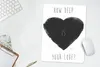 MuchoWow® Mauspad Mousepad Liebe - Herz - Schwarz - Zitat Produktbild-Vorschau 5