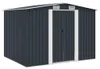 vidaXL Geräteschuppen Anthrazit Stahl 257x205x178 cm Produktbild-Vorschau 8