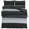Bettwäsche-Set Schwarz und Weiß 200x200 cm Baumwolle Produktbild-Vorschau 1