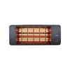 A black infrared heater with glowing orange heating elements, shown against a white background. Náhled obrázku produktu