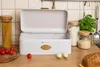 Großer Brotkasten Stahl 42,5 × 23 × 16,5 cm Weiß | Brotdose Produktbild-Vorschau 2