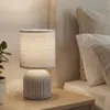 Nachttischlampe E14 Stoffschirm Tischlampe Kabelschalter Produktbild-Vorschau 1