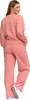 Klassisches Damen Sweatshirt Glatt Ohne Kapuze Rosa Über Produktbild-Vorschau 5